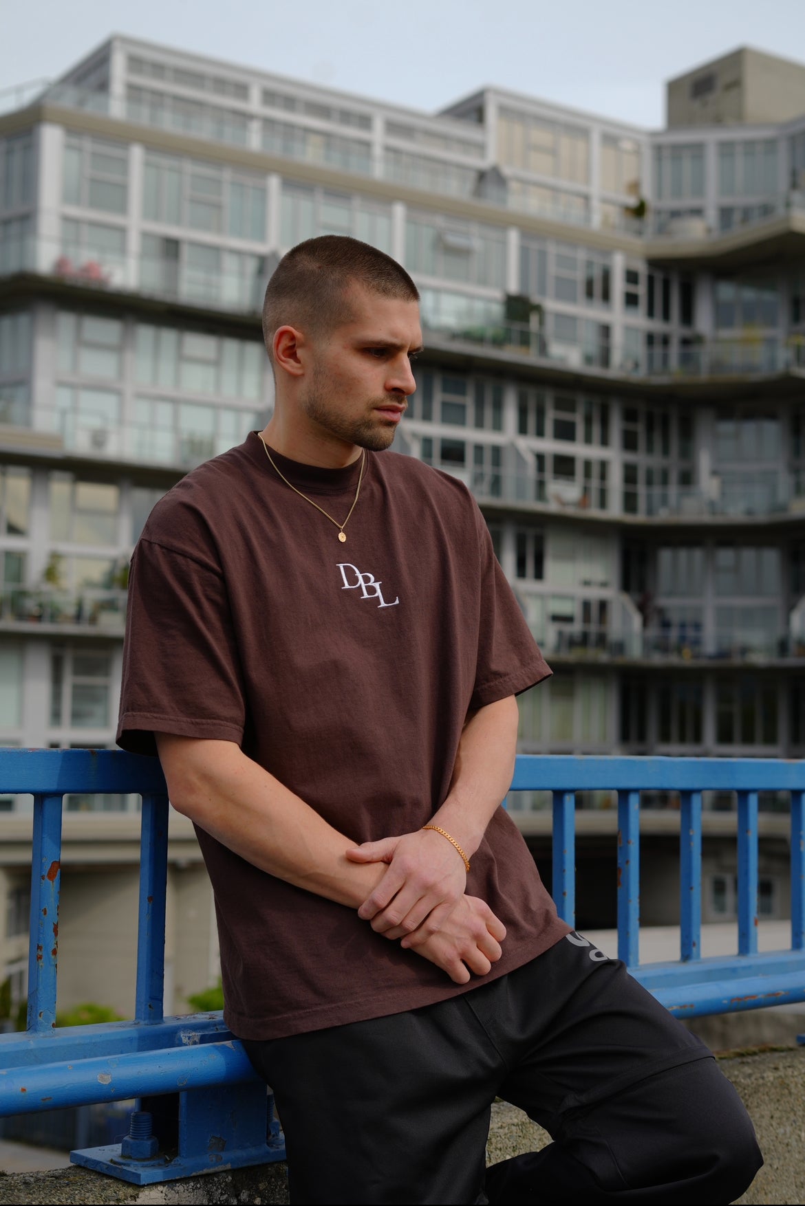 DBL Center Heavyweight Tee - Chocolate Brown