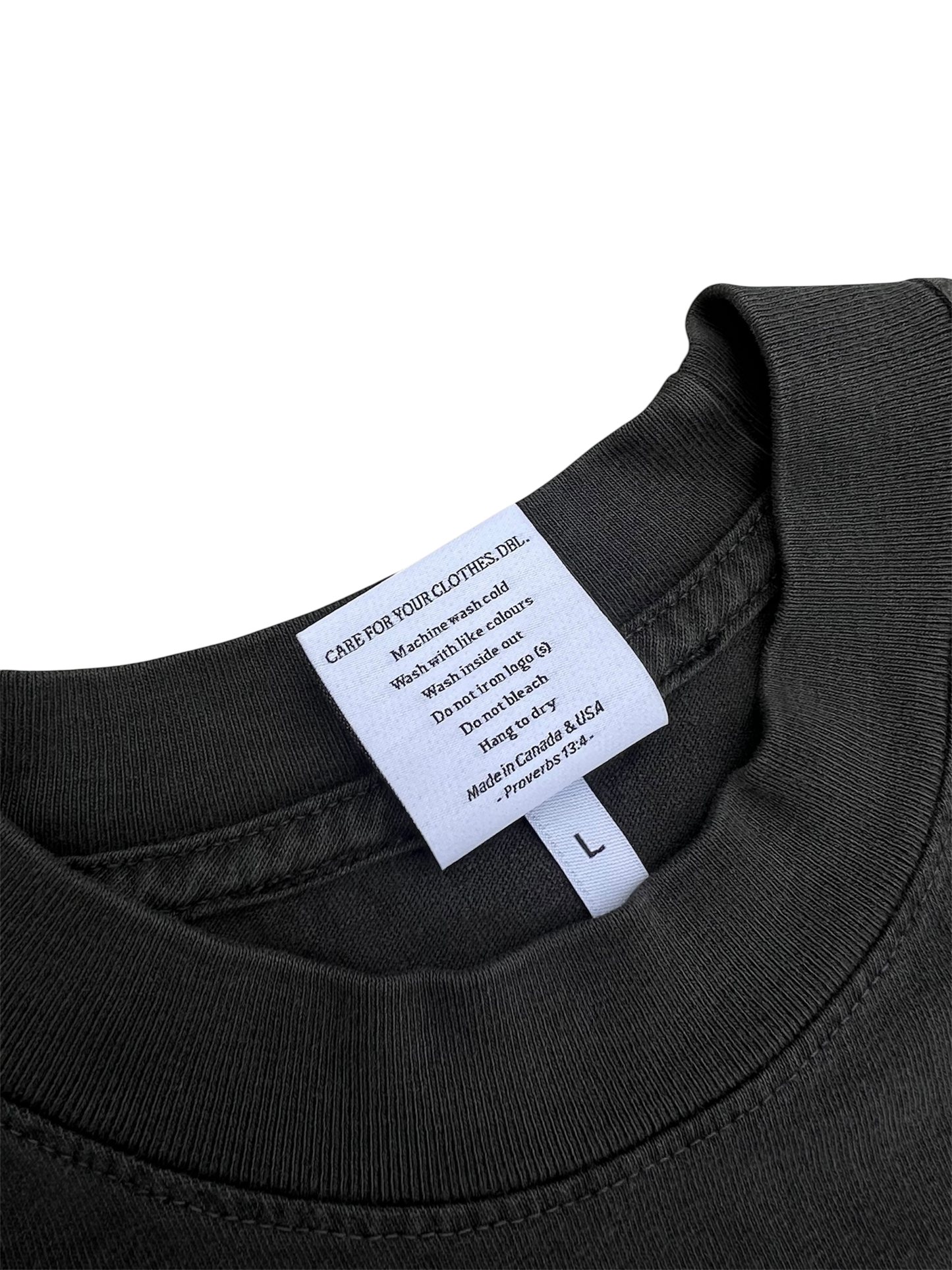 Don't Be Lazy Statement Heavyweight Tee - Black Ash