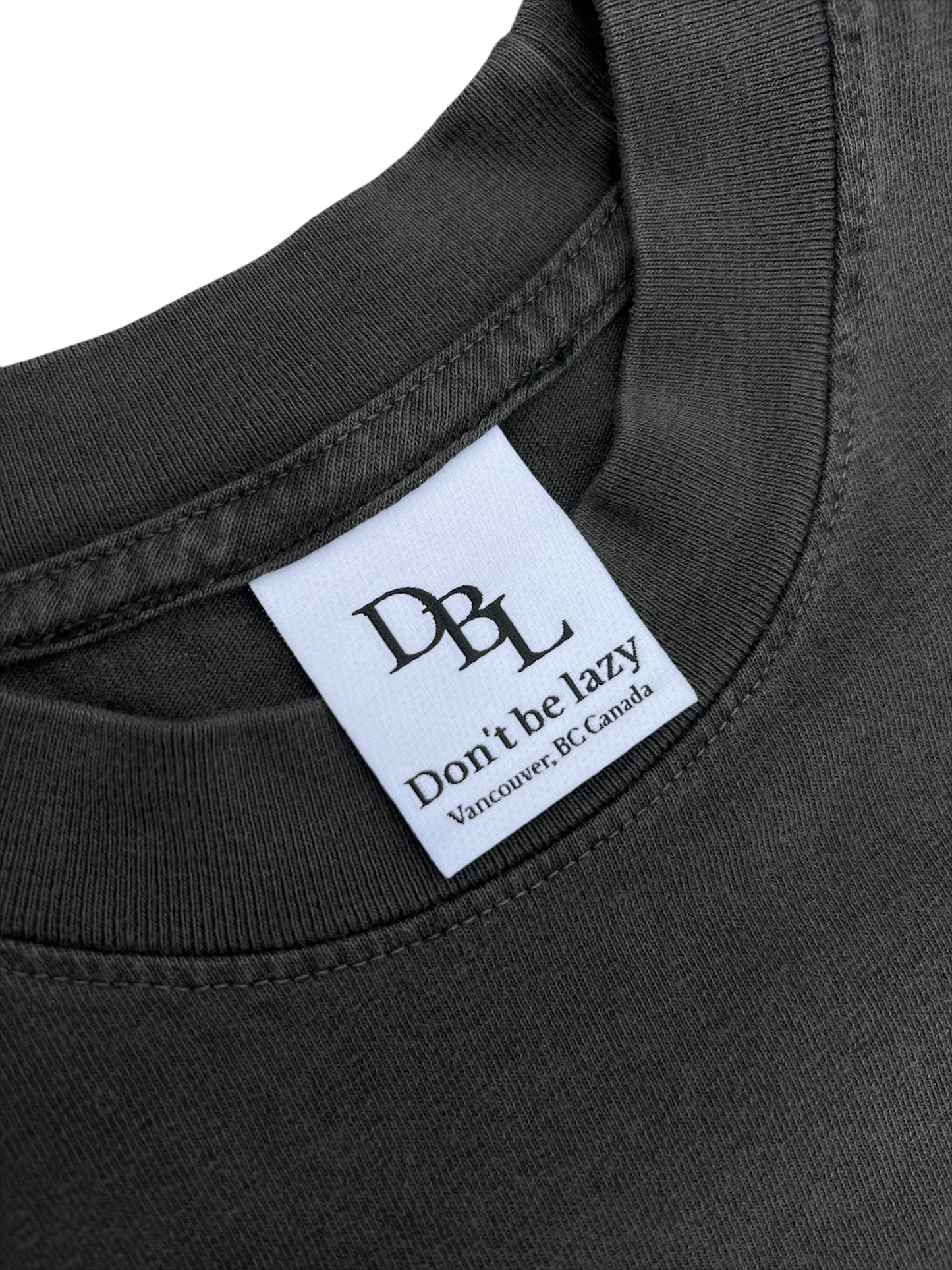 Don't Be Lazy Statement Heavyweight Tee - Black Ash